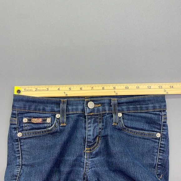 Judy Blue Denim Jeans Rhinestone Pockets Dark Wash Skinny Jeans Sz 2 Fits 26" - Picture 5 of 8